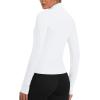 imageTACVASEN Womens Athletic Zip Up Jacket Long Sleeve Workout Tops for Women UV Protection Golf OutfitsWhite