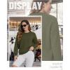 imageTACVASEN Womens Crewneck Sweatshirt Fleece Lined Sherpa Pullover Winter Shirt Warm Sweaters Long Sleeve TopsArmy Green