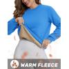 imageTACVASEN Womens Crewneck Sweatshirt Fleece Lined Sherpa Pullover Winter Shirt Warm Sweaters Long Sleeve TopsAzure