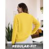 imageTACVASEN Womens Crewneck Sweatshirt Fleece Lined Sherpa Pullover Winter Shirt Warm Sweaters Long Sleeve TopsYellow