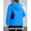 imageTACVASEN Womens Lightweight Puffer Jacket with Hood Pockets Quilted Padded Fullzip WaterResistant Winter CoatAzure Blue