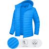 imageTACVASEN Womens Lightweight Puffer Jacket with Hood Pockets Quilted Padded Fullzip WaterResistant Winter CoatAzure Blue
