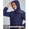 imageTACVASEN Womens Lightweight Puffer Jacket with Hood Pockets Quilted Padded Fullzip WaterResistant Winter CoatNavy Blue