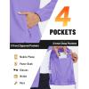 imageTACVASEN Womens Soft Fleece Jacket Lightweight Full Zip Sweatshirts Coat Casual Winter Warm Sweaters with PocketsLight Purpl