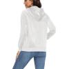 imageTACVASEN Womens Velour Jacket with Hood Long Sleeve Soft Fleece Hooded Full ZipCream White