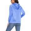 imageTACVASEN Womens Velour Jacket with Hood Long Sleeve Soft Fleece Hooded Full ZipLight Blue