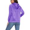 imageTACVASEN Womens Velour Jacket with Hood Long Sleeve Soft Fleece Hooded Full ZipLight Purple