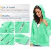 imageTACVASEN Womens Velour Jacket with Hood Long Sleeve Soft Fleece Hooded Full ZipMint Green