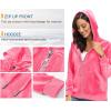 imageTACVASEN Womens Velour Jacket with Hood Long Sleeve Soft Fleece Hooded Full ZipPhosphor