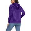 imageTACVASEN Womens Velour Jacket with Hood Long Sleeve Soft Fleece Hooded Full ZipPurple