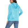 imageTACVASEN Womens Velour Jacket with Hood Long Sleeve Soft Fleece Hooded Full ZipWater Blue