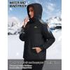 imageTACVASEN Womens Waterproof Winter Jacket Ski Hooded Insulated Jacket Fleece Warm Snow Outdoor Rain WindbreakerBlack