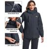 imageTACVASEN Womens Waterproof Winter Jacket Ski Hooded Insulated Jacket Fleece Warm Snow Outdoor Rain WindbreakerCarbon Grey