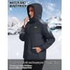 imageTACVASEN Womens Waterproof Winter Jacket Ski Hooded Insulated Jacket Fleece Warm Snow Outdoor Rain WindbreakerCarbon Grey
