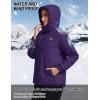 imageTACVASEN Womens Waterproof Winter Jacket Ski Hooded Insulated Jacket Fleece Warm Snow Outdoor Rain WindbreakerDeep Purple