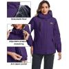 imageTACVASEN Womens Waterproof Winter Jacket Ski Hooded Insulated Jacket Fleece Warm Snow Outdoor Rain WindbreakerDeep Purple