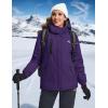imageTACVASEN Womens Waterproof Winter Jacket Ski Hooded Insulated Jacket Fleece Warm Snow Outdoor Rain WindbreakerDeep Purple