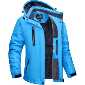 imageTACVASEN Womens Waterproof Winter Jacket Ski Hooded Insulated Jacket Fleece Warm Snow Outdoor Rain WindbreakerMoon Orchid