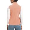 imageTACVASEN Womens Fleece Vest Lightweight Warm Vests Outerwear Sleeveless Zip Jacket Fall Winter Soft Vest with PocketsApricot