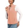 imageTACVASEN Womens Fleece Vest Lightweight Warm Vests Outerwear Sleeveless Zip Jacket Fall Winter Soft Vest with PocketsApricot