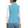 imageTACVASEN Womens Fleece Vest Lightweight Warm Vests Outerwear Sleeveless Zip Jacket Fall Winter Soft Vest with PocketsAquablue