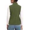 imageTACVASEN Womens Fleece Vest Lightweight Warm Vests Outerwear Sleeveless Zip Jacket Fall Winter Soft Vest with PocketsArmygreen