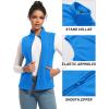 imageTACVASEN Womens Fleece Vest Lightweight Warm Vests Outerwear Sleeveless Zip Jacket Fall Winter Soft Vest with PocketsAzure