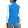 imageTACVASEN Womens Fleece Vest Lightweight Warm Vests Outerwear Sleeveless Zip Jacket Fall Winter Soft Vest with PocketsAzure