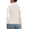 imageTACVASEN Womens Fleece Vest Lightweight Warm Vests Outerwear Sleeveless Zip Jacket Fall Winter Soft Vest with PocketsBeigewhite