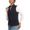 imageTACVASEN Womens Fleece Vest Lightweight Warm Vests Outerwear Sleeveless Zip Jacket Fall Winter Soft Vest with PocketsBlack