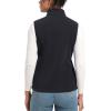 imageTACVASEN Womens Fleece Vest Lightweight Warm Vests Outerwear Sleeveless Zip Jacket Fall Winter Soft Vest with PocketsBlack