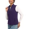 imageTACVASEN Womens Fleece Vest Lightweight Warm Vests Outerwear Sleeveless Zip Jacket Fall Winter Soft Vest with PocketsDeeppurple