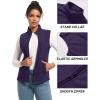 imageTACVASEN Womens Fleece Vest Lightweight Warm Vests Outerwear Sleeveless Zip Jacket Fall Winter Soft Vest with PocketsDeeppurple