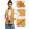 imageTACVASEN Womens Fleece Vest Lightweight Warm Vests Outerwear Sleeveless Zip Jacket Fall Winter Soft Vest with PocketsGinger