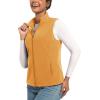 imageTACVASEN Womens Fleece Vest Lightweight Warm Vests Outerwear Sleeveless Zip Jacket Fall Winter Soft Vest with PocketsGinger