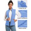 imageTACVASEN Womens Fleece Vest Lightweight Warm Vests Outerwear Sleeveless Zip Jacket Fall Winter Soft Vest with PocketsLightblue