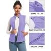 imageTACVASEN Womens Fleece Vest Lightweight Warm Vests Outerwear Sleeveless Zip Jacket Fall Winter Soft Vest with PocketsLtpurple
