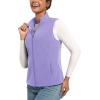 imageTACVASEN Womens Fleece Vest Lightweight Warm Vests Outerwear Sleeveless Zip Jacket Fall Winter Soft Vest with PocketsLtpurple