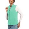 imageTACVASEN Womens Fleece Vest Lightweight Warm Vests Outerwear Sleeveless Zip Jacket Fall Winter Soft Vest with PocketsMintgreen