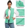 imageTACVASEN Womens Fleece Vest Lightweight Warm Vests Outerwear Sleeveless Zip Jacket Fall Winter Soft Vest with PocketsMintgreen