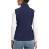 imageTACVASEN Womens Fleece Vest Lightweight Warm Vests Outerwear Sleeveless Zip Jacket Fall Winter Soft Vest with PocketsNavy