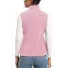 imageTACVASEN Womens Fleece Vest Lightweight Warm Vests Outerwear Sleeveless Zip Jacket Fall Winter Soft Vest with PocketsPink