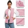 imageTACVASEN Womens Fleece Vest Lightweight Warm Vests Outerwear Sleeveless Zip Jacket Fall Winter Soft Vest with PocketsPink