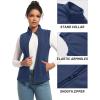 imageTACVASEN Womens Fleece Vest Lightweight Warm Vests Outerwear Sleeveless Zip Jacket Fall Winter Soft Vest with PocketsRoyalblue