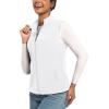 imageTACVASEN Womens Fleece Vest Lightweight Warm Vests Outerwear Sleeveless Zip Jacket Fall Winter Soft Vest with PocketsWhite