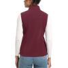 imageTACVASEN Womens Fleece Vest Lightweight Warm Vests Outerwear Sleeveless Zip Jacket Fall Winter Soft Vest with PocketsWinered