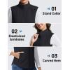 imageTACVASEN Womens Fleece Vest Outerwear Lightweight Sleeveless Zip up Jacket with Pockets Warm Polar Soft Fall WinterBlack