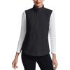imageTACVASEN Womens Fleece Vest Outerwear Lightweight Sleeveless Zip up Jacket with Pockets Warm Polar Soft Fall WinterBlack