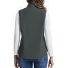 imageTACVASEN Womens Fleece Vest Outerwear Lightweight Sleeveless Zip up Jacket with Pockets Warm Polar Soft Fall WinterDark Gray