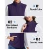 imageTACVASEN Womens Fleece Vest Outerwear Lightweight Sleeveless Zip up Jacket with Pockets Warm Polar Soft Fall WinterDeep Purple